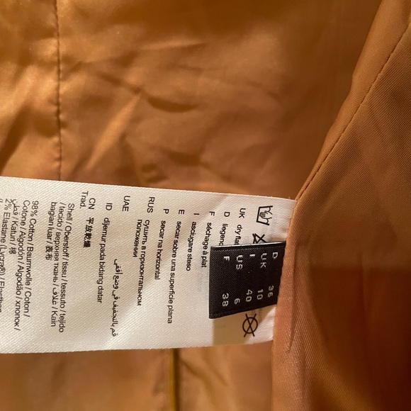 Esprit fine gauge yellow corduroy women’s blazer - Picture 6 of 7